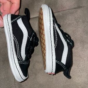 Vans Black and White Baby Walker Shoes